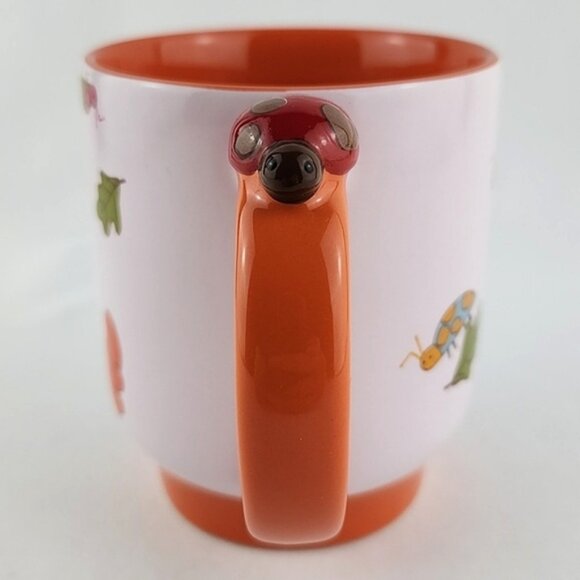 Disney Tigger Winnie The Pooh Mug Orange White 3D Scupted Lady Bug 🐞 - Picture 5 of 11